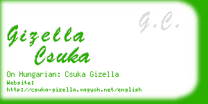 gizella csuka business card